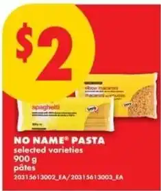 No Frills No Name pasta offer
