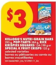 No Frills kellogg's nutri-grain bars offer