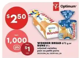 No Frills Wonder bread selected varieties offer