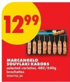 No Frills Margangelo souvlaki kabobs offer