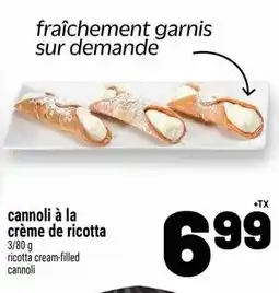 Metro cannoli à la crème de ricotta offer