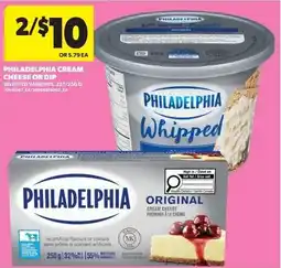 Real Canadian Superstore Philadelphia cream cheese or dip offer