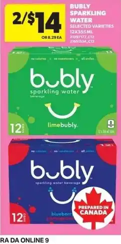 Real Canadian Superstore Bubly sparkling water offer