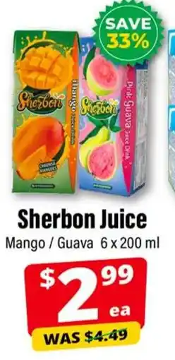 Iqbal Foods Sherbon Juice Mango / Guava offer