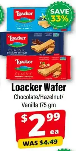 Iqbal Foods Loacker Wafer Chocolate/Hazelnut/Vanilla offer