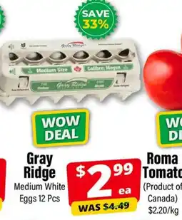 Iqbal Foods Gray Ridge medium white eggs offer