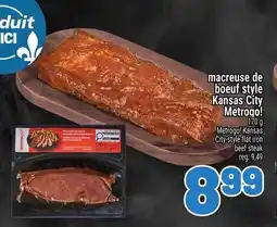Metro Metropol Kansas City-style flat iron beef steak offer
