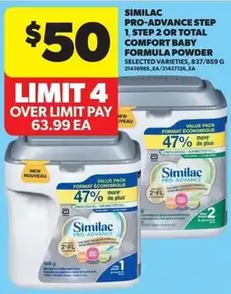 Real Canadian Superstore Similac pro advance step 1 step 2 or total comfort baby formula powder offer