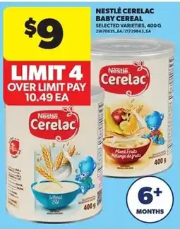 Real Canadian Superstore Nestle Ceralac baby cereal offer
