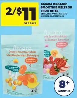 Real Canadian Superstore Amara organic smoothie melts or fruit bites offer