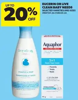 Real Canadian Superstore Eucerin or live clean baby needs offer