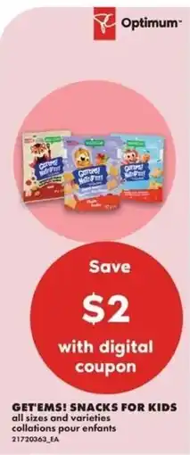 No Frills Optimum getems! snacks for kids offer