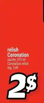 Metro Coronation relish offer