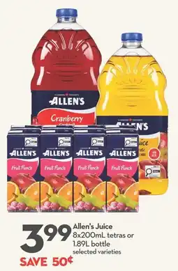 Longo's Allen's juice offer