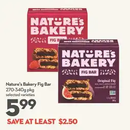 Longo's Nature's Bakery Fig Bar offer