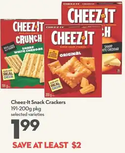 Longo's Cheez-It Snack Crackers offer