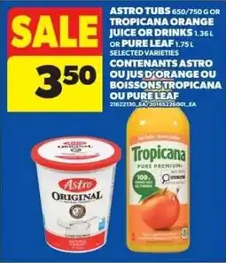 Real Canadian Superstore Astro tubs juice or drinks offer