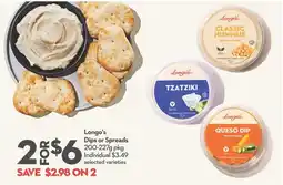 Longo's Longo's Dips or Spreads offer