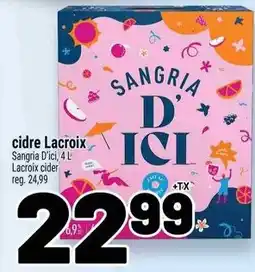 Metro Lacroix sangria d'ici offer