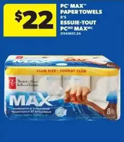 Real Canadian Superstore PC paper towels offer