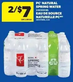 Real Canadian Superstore PC natural spring water offer
