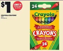 Loblaws Crayola crayons offer