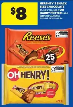 Real Canadian Superstore Hershey's snack size chocolate offer
