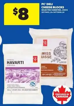 Real Canadian Superstore PC DELI CHEESE BLOCKS offer