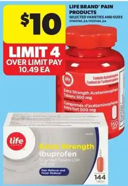 Real Canadian Superstore Life Brand pain products offer