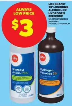 Real Canadian Superstore Life brand alcohol or hydrogen peroxide offer