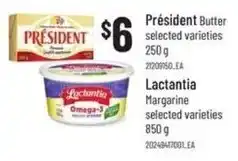 Loblaws President butter selected varieties offer