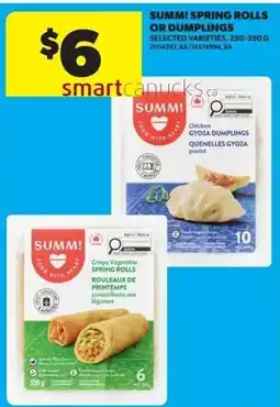 Real Canadian Superstore Summi spring rolls or dumplings offer