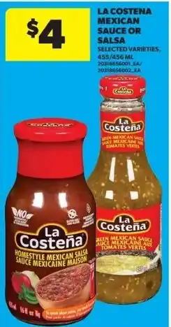 Real Canadian Superstore La Costena mexican sauce or salsa offer