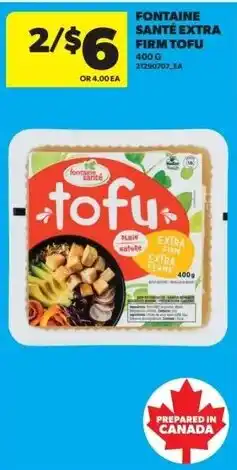 Real Canadian Superstore Fontaine Santé tofu offer