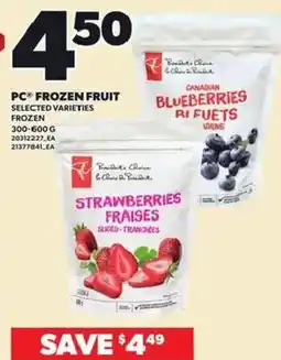 Loblaws PC frozen fruit selected varieties offer