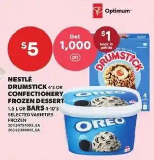 Nestle Drumstick 4's or Confectionery Frozen Dessert
