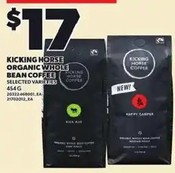 Loblaws Kicking Horse Organic Whole Bean Coffee offer