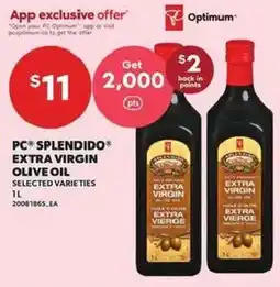 Loblaws PC Splendidio extra virgin olive oil offer