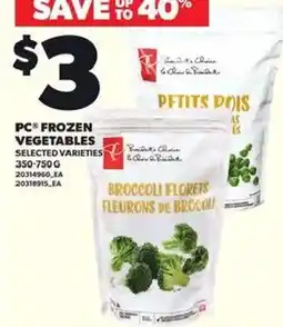 Loblaws PC frozen vegetables offer