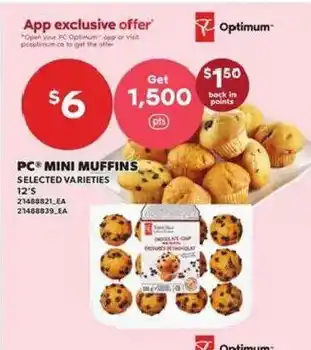 Loblaws PC mini muffins offer