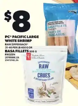Loblaws PC Pacific large white shrimp offer