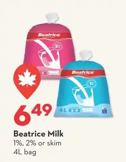 Longo's Beatrice Milk offer