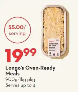 Longo's Longo's oven-ready meals offer