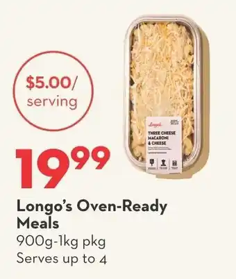 Longo's oven-ready meals
