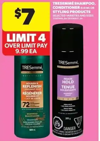 Real Canadian Superstore Tresemme shampoo, conditioner, or styling products offer