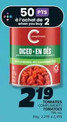 IGA Compliments diced tomatoes offer