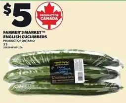 Loblaws Farmer's Market English Cucumbers offer