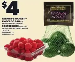 Loblaws Farmer's Market avocado bag offer