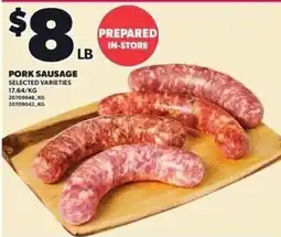 Loblaws Pork sausage offer