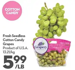 Longo's Grapery cotton candy grapes offer